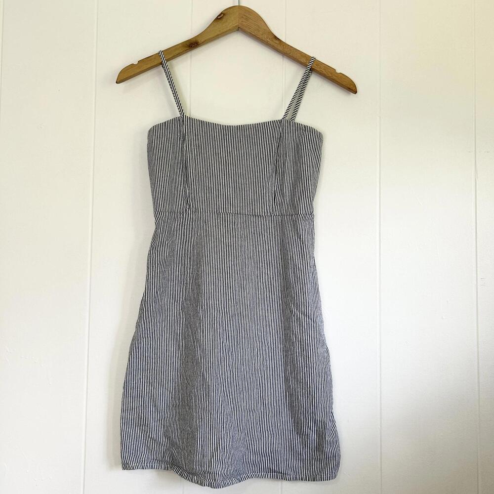 Brandy Melville Karla Dress Square Neck Pin Striped Mini Dress Women’s One Size